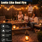 Kaliqo Solar Lantern Outdoor Lights Solar Lantern Waterproof Flickering Flame Hanging Lanterns for Patio Yard Garden Decor (3 Pcs)