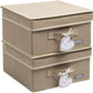YueYue Foldable Fabric Closet Organizer Bins Box Storage - 2 Pack 12.4 X 12 X 6.7 Inch Storage Bins With Lids Boxes Linen - Bins Storage Box Collapsible Cloth Pack Lid