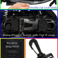 Freegrace Waterproof Dry Bags Set Of 3 Dry Bag With 2 Zip Lock Seals & Detachable Shoulder Strap, Waist Pouch & Phone Case - Can Be Submerged Into Water - For Swimming (Black, 5L)