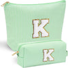 YOOLIFE Cute Makeup Bag | Teen Girl Gifts Trendy Stuff - Cosmetic Bags | Initial Make Up Bag | Personalized Gifts for Girls | Skin Care Bag | Mothers Day Gifts | Teen Girl Gifts Trendy Stuff K - Roamly