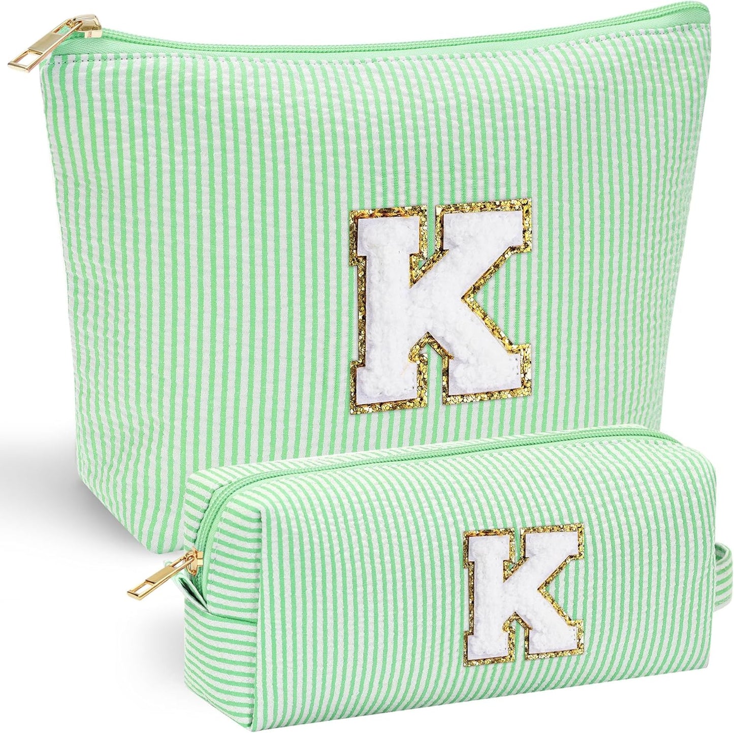 YOOLIFE Cute Makeup Bag | Teen Girl Gifts Trendy Stuff - Cosmetic Bags | Initial Make Up Bag | Personalized Gifts for Girls | Skin Care Bag | Mothers Day Gifts | Teen Girl Gifts Trendy Stuff K - Roamly