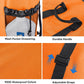 BALEINE 120L Laundry Bag Backpack, 900D Oxford Fabric Large Travel Laundry Bags with Shoulder Straps and 2 Mesh Pockets for College Dorm, Apartment, Laundromat (Orange, 120L)
