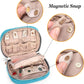 Teamoy Mini Jewelry Travel Case, Storage Organizer Bag for Earrings, Necklace, Rings, Teal