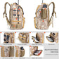 Rabjen Fishing Tackle Backpack with Rod Holders, Bottle Holder, Storage Bag Store Fishing Gear