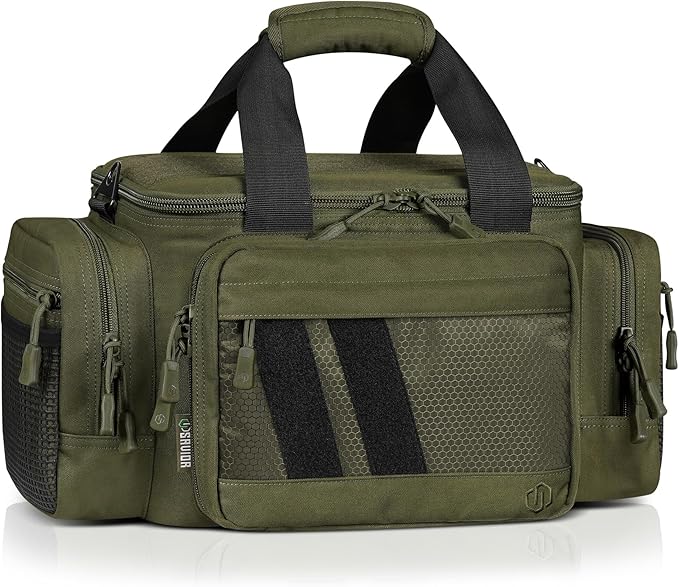 Savior Equipment Specialist Series Tactical Triple Pistol Shooting Range Hunting Duffle Bag Gun Carrying Case, Rigid Compartment Frame, Lockable Zippers