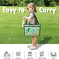 Kids Travel Tray, Kids Travel Trays for Car Seat, Road Trip Essentials for Toddler, Carseat Lap Tray with Dry Erase Board & Storage Organizer for Road Trip Activities for Kid, Green