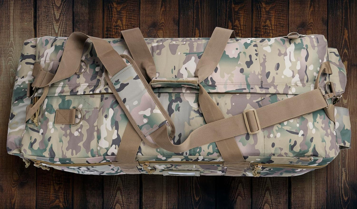 Large Military Duffle Bag Tactical Gear Load Out Bag Deployment Cargo Bag Travel Sports Equipment Duffel Luggage Bag with Backpack Straps 90L - Roamly