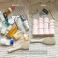 Cadence Travel Containers Basic Skincare Set - Magnetic Containers with Lids,Carry On Travel Essentials For Women/Men - 3 Small Capsules (0.56oz) - Cleanser, Moisturizer & Sun-Icon Labels - Petal