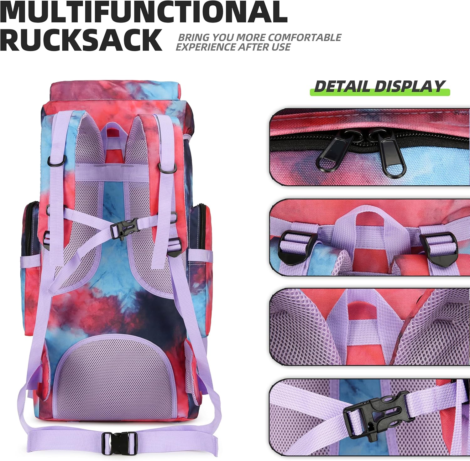 King'sGuard 70L Camping Hiking Backpack Tactical Backpack Military Molle Rucksack Backpack for Outdoor - Roamly