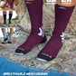 Men's Compression Running Socks: Coolmax Athletic Crew Socks Moisture Wicking Anti-Blister Cushion for Hiking 3 Pairs