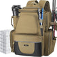 Piscifun Fishing Backpack with 2 Rod Holders & 4 Tackle Boxes, Large Tackle Storage Bag With Rain Cover for Fishing Gear