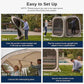 East Oak Screen House Tent Pop-Up, Portable Screen Room Canopy Instant Screen Tent 4 x 4 FT with Carry Bag for Patio, Backyard, Deck & Outdoor Activities, Beige