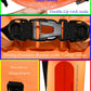Freegrace Waterproof Dry Bags Set of 3 Dry Bag with 2 Zip Lock Seals & Detachable Shoulder Strap, Waist Pouch & Phone Case - Can Be Submerged Into Water - for Swimming (Orange(Window), 5L)