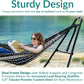 Sunnydaze Universal Double Hammock Stand Only - 550-Pound Capacity - Heavy-Duty Hammock Stand for Outside - Fits 9 to 14 Foot Hammocks - Black
