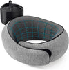 Travel Pillows for Airplanes, Neck Pillow for Traveling Using Memory Foam 360°Support Neck Comfort Relief Neck Pain Convenient Storage, Suitable for Airplanes, Office, Cars, Sleeping (Grey)