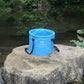 Premium Collapsible Bucket by Freegrace - Compact Portable Folding Water Container - Lightweight & Durable - Includes Handy Tool Mesh Pocket