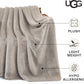 UGG Whitecap Plush Throw Blanket Fleece Lightweight Soft Throw for Couch or Bed Luxury Home Decor for Living Room Washable Hypoallergenic Blankets for Dorm Decor, 50-inch x 70-inch, Light Grey Seal