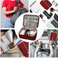 Electronics Organizer,Travel Cord Organizer Pouch, Portable Cable Organizer Bags, Waterproof Electronic Accessories Storage Case for Cables, Cords, Charger, Phone (Double Layer-Winered)