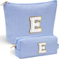 YOOLIFE Personalized Makeup Bag for Women, Initial Make Up Bag Travel Makeup Bag for Women Mom Birthday Gifts Cosmetic Bag Makeup Bag Birthday Gifts for Women Niece Gifts Teen Girl Gift for Her E - Roamly