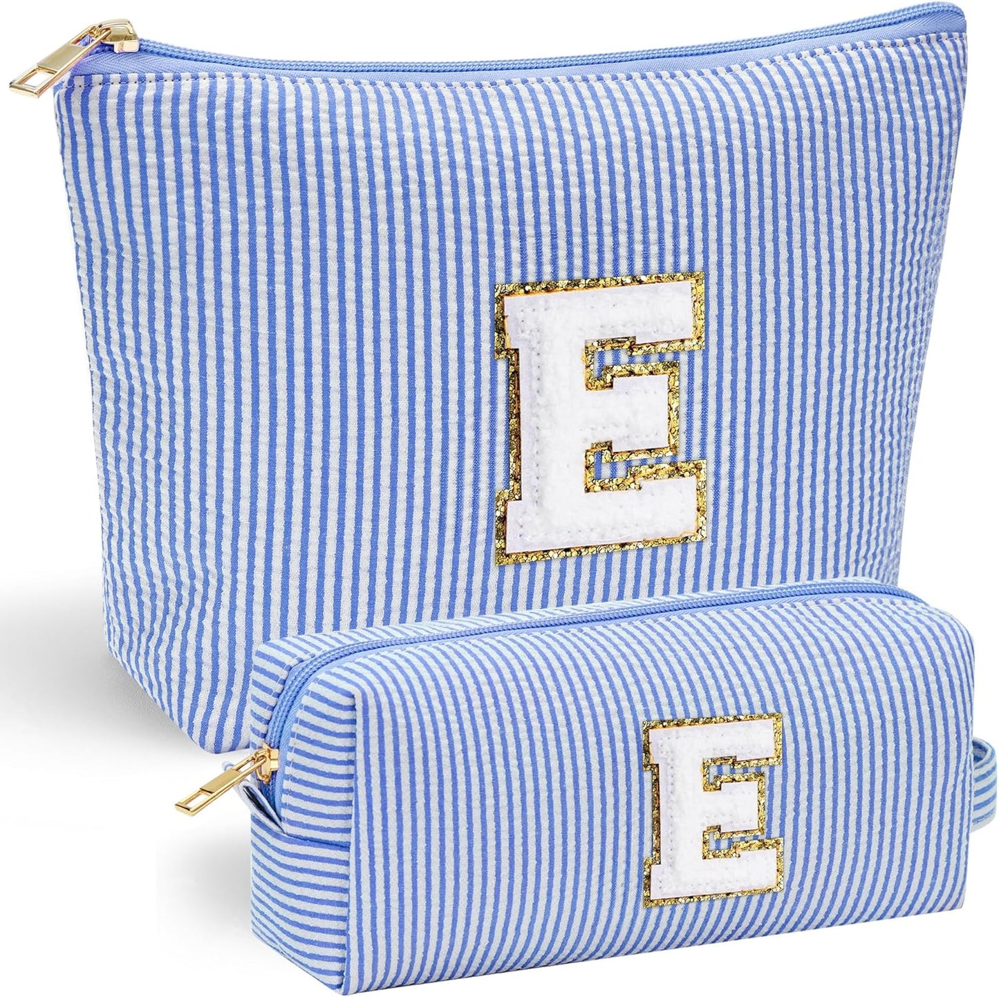 YOOLIFE Personalized Makeup Bag for Women, Initial Make Up Bag Travel Makeup Bag for Women Mom Birthday Gifts Cosmetic Bag Makeup Bag Birthday Gifts for Women Niece Gifts Teen Girl Gift for Her E - Roamly