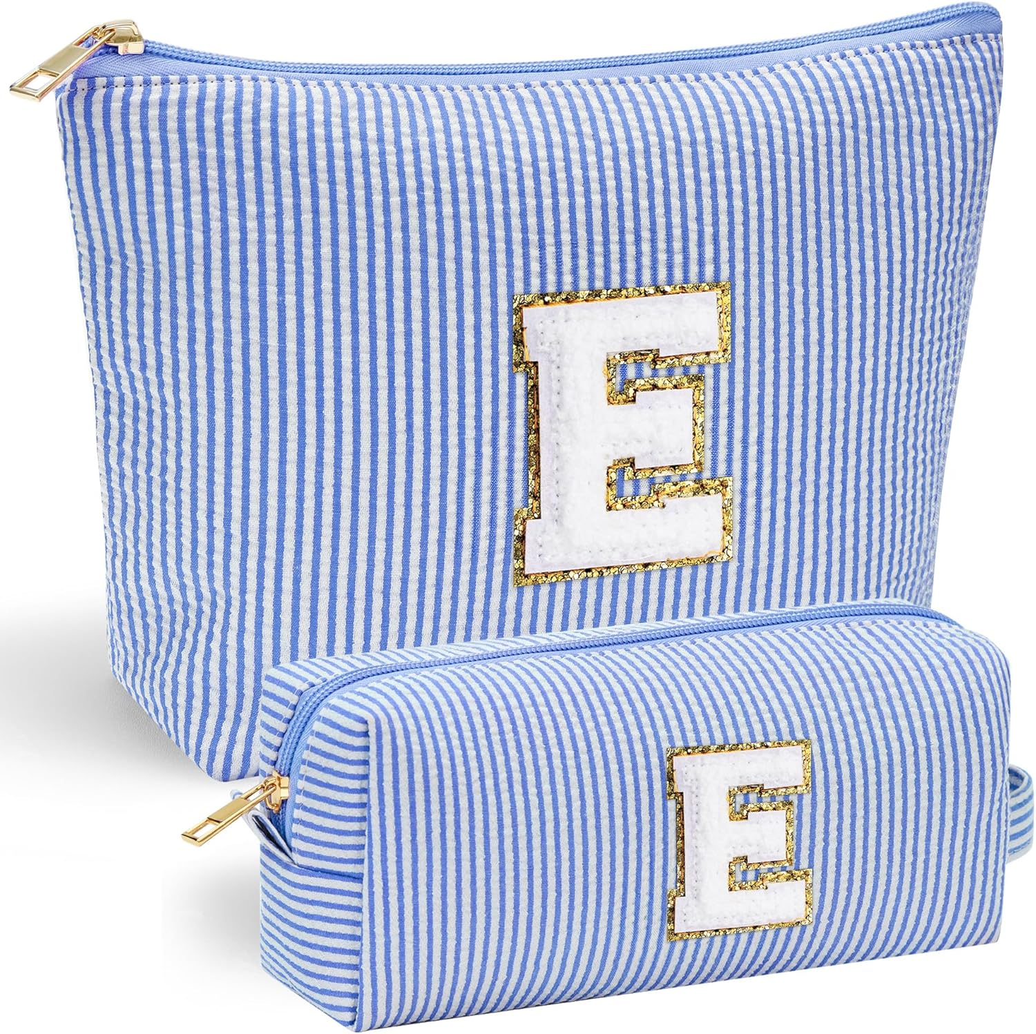 YOOLIFE Personalized Makeup Bag for Women, Initial Make Up Bag Travel Makeup Bag for Women Mom Birthday Gifts Cosmetic Bag Makeup Bag Birthday Gifts for Women Niece Gifts Teen Girl Gift for Her E - Roamly