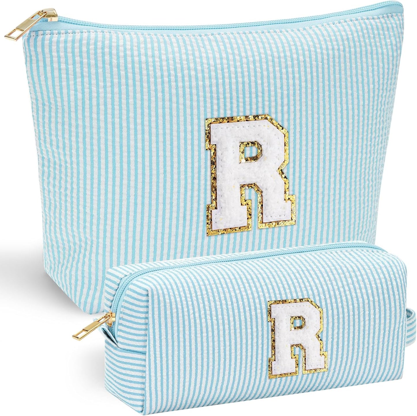 YOOLIFE Tween Girls Trendy Stuff - Birthday, Graduation, Mother's Day, Bridesmaid Gifts for Women, Teachers, Sisters - Initial Makeup Bag Cosmetic Travel Bag R - Roamly