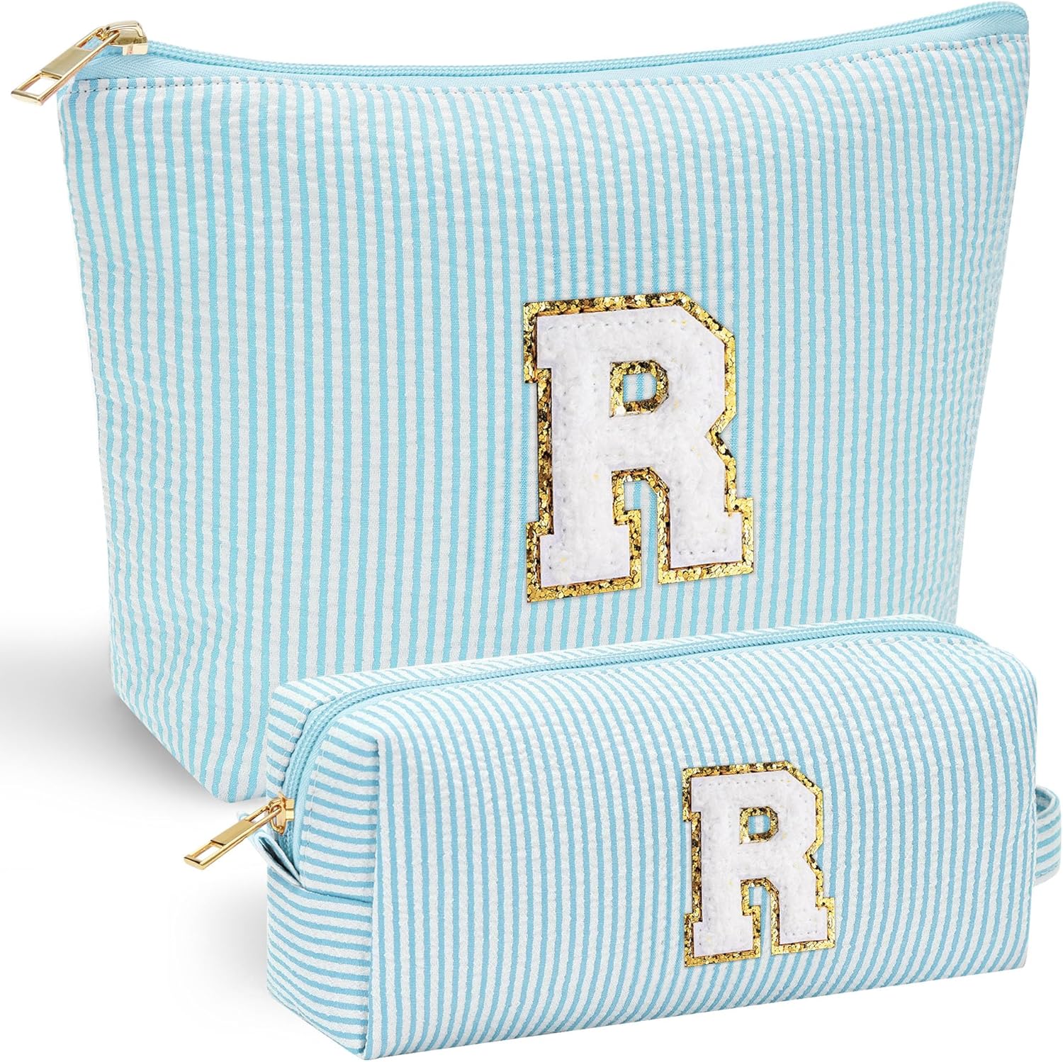 YOOLIFE Tween Girls Trendy Stuff - Birthday, Graduation, Mother's Day, Bridesmaid Gifts for Women, Teachers, Sisters - Initial Makeup Bag Cosmetic Travel Bag R - Roamly
