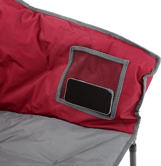 ARROWHEAD OUTDOOR Oversized Heavy-Duty Club Folding Camping Chair with Pocket, Cup Holder, Portable, Padded, Moon, Round, Saucer, Supports 330lbs, Carrying Bag