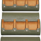 ROTHWELL Watch Roll Travel Case for 3 Watches | Tough Portable Protection, Fits All Wrist Watch & Smart Watches Up to 50mm (Green/Tan)