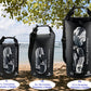 Freegrace Waterproof Dry Bags Set of 3 Dry Bag with 2 Zip Lock Seals & Detachable Shoulder Strap, Waist Pouch & Phone Case - Can Be Submerged Into Water - for Swimming (Black(Window), 20L)
