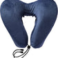 Lewis N. Clark Contoured Memory Foam Hexform Travel Cervical Neck Pillow for Shoulder & Neck Pain, Airplane, Camping, Kids & Adults, Premium, Navy