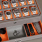 ROTHWELL 12 Slot Leather Watch Box with Valet Drawer - 12 Slot Luxury Watch Case Display Organizer, Microsuede Liner, Mens Accessories Holder, Jewelry Case, Jewelry Display Organizer (Grey/Orange)