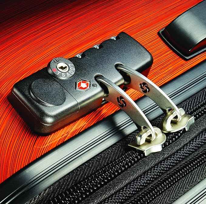 Samsonite Winfield 2 Hardside Expandable Luggage with Spinner Wheels, Orange, Checked-Medium 24-Inch