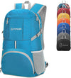 ZOMAKE Lightweight Packable Backpack 35L, Light Foldable Backpacks Water Resistant Collapsible Hiking Bag, Compact Folding Day Pack for Travel Camping(Light Blue) - Roamly