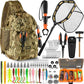 PLUSINNO Fishing Backpack with Floating Fishing Net, Tackle Boxes, Waterproof Sling Tackle Bag For Fish Gear With Rod Holder, Gifts for Men