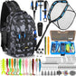 PLUSINNO Fishing Backpack with Floating Fishing Net, Tackle Boxes, Waterproof Sling Tackle Bag For Fish Gear With Rod Holder, Gifts for Men