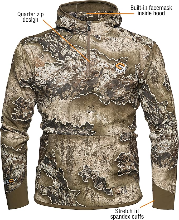 ScentLok Savanna Aero Raid Lightweight Odor Control Camo Hunting Hoodie for Men