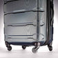 Samsonite Omni PC Hardside Expandable Luggage with Spinner Wheels, Navy, Checked-Medium 24-Inch
