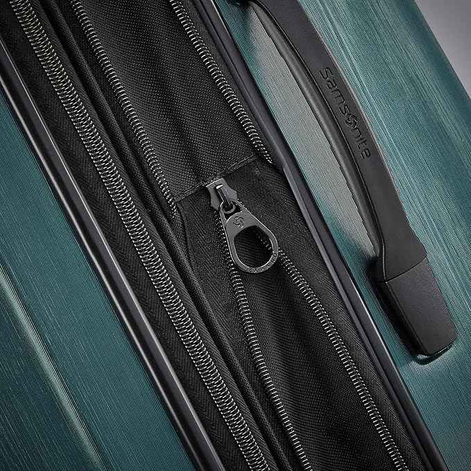 Samsonite Centric 2 Hardside Expandable Luggage with Spinner Wheels, Emerald Green, Checked-Medium 24-Inch